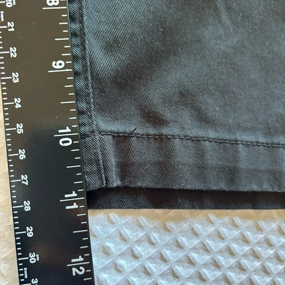 O'Neill Relax‎ Fit Mens 40 Golf Athleisure Chino Flat Front Pockets Black Shorts